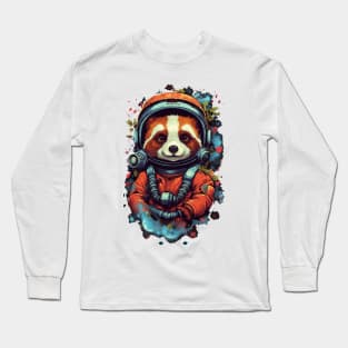 Astronaut Red Panda Long Sleeve T-Shirt